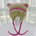 thumbnail image 4 of RYUJNDK Halloween Cat Ear Hat Knit Party Holiday Winter Warm Hat Theme for Teens, 4 of 19