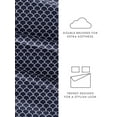 thumbnail image 6 of 4-Piece Navy Microfiber Bed Sheets Set in Scallop Pattern for Full Size Bedding by Comfort Canopy, 6 of 10