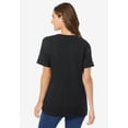 thumbnail image 3 of Woman Within Plus Size Perfect Short-Sleeve V-Neck Tee (Petite Available), 3 of 6