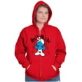 thumbnail image 3 of Funny Novelty Self Made Smurf Fire Zip Up Hoodie Men's Women's Brisco Brands S, 3 of 6