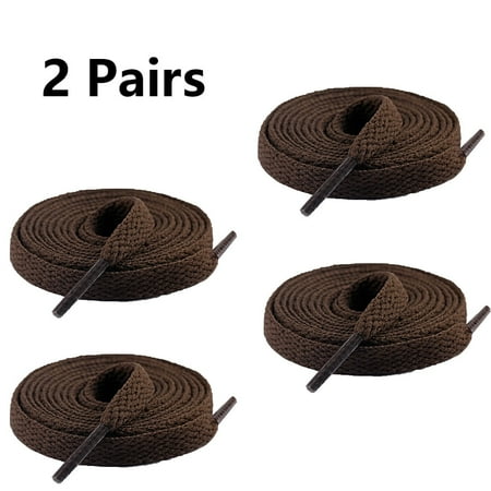 QUTETN 2 Pair Flat Shoe laces Shoelaces for Athletic Running Sneakers Shoes Boot Strings