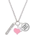 thumbnail image 1 of Delight Jewelry Balance Bar - Light Pink Heart Nurse Strong Zoe Necklace, 1 of 4