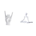 thumbnail image 1 of Estatua del gesto de la roca,Figuras de estatuas de dedos con gestos de música rock,Figura de escritorio,Escultura abstracta de pensador para la oficina o el hogar,Figura decorativa de, 1 of 8