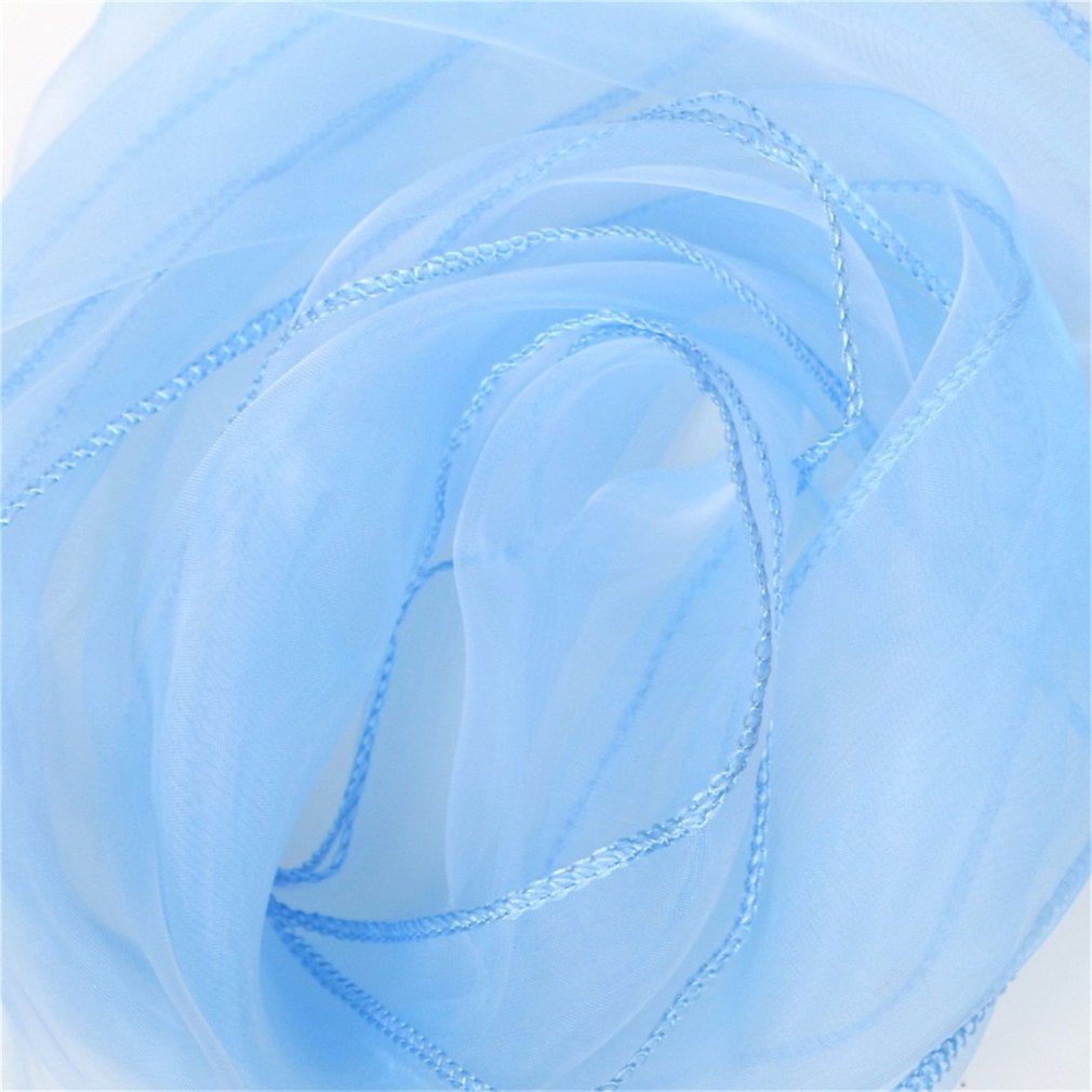 100 Baby Blue Organza Sashes Chair Cover Bow Sash Wider Fuller Bow Wedding Party 