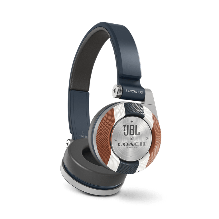 ontwerper Arbeid blootstelling JBL Synchros E40BT Limited-Edition COACH On-Ear Wireless Bluetooth  Headphones, Varsity Stripe: Manufacturer Refurbished - Walmart.com