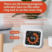 VOCOO Visual Timer, Max 11H 59M Digital Timer Countdown Count-up, Clear VA Display, Magnetic Time Management Tool for Home, School, or Work White
