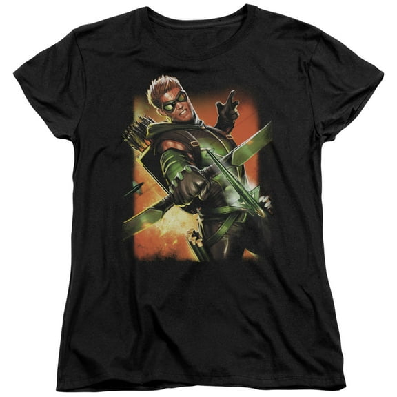 Justice League Green Arrow #1 S/S Women's T-Shirt Black