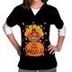thumbnail image 3 of Pntutb Blusa de manga corta con cuello en V para mujer con bolsillos Pntutb Pntutb-3714, 3 of 4