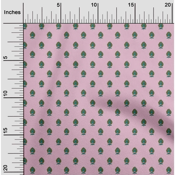 oneOone Cotton Flex Fabric Floral Block Print Sewing Fabric BTY 40 Inch Wide