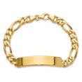 thumbnail image 4 of Bracelet d'Identification en Or Jaune 14k Poli à la Main Figaro, 4 of 9