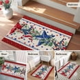 thumbnail image 5 of 2x3 Ft Entryway Area Rug, Red 4th of July Kitchen Rug Runner Washable Floor Mat, Independence Day Star Vintage Non Slip Indoor Door Mat Throw Carpet for Bathroom Living Room Bedroom, 5 of 8