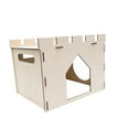 thumbnail image 3 of Almencla Rabbit House Cage Accessories Sleeping Bunny Castle for Kittens Gerbil Style A, 3 of 8