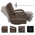 thumbnail image 5 of CHITA Power Swivel Glider Rocker Recliner Nursery Chair with USB for Living Room, Fabric, Chocolate, 5 of 12