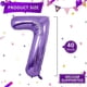 thumbnail image 2 of Globos de aluminio KAIYANG 40 pulgadas morado número 7 para cumpleaños, 2 of 5