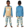 thumbnail image 2 of Saint Eve Kids Pajama Set, Soft Fleece Animal Print Long Sleeve PJs - Blue Bear, 2 of 5