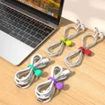 thumbnail image 6 of Magnetic Cable Ties 10 Pcs Reusable Cable Organizers Earbuds Cords USB Cable Manager Keeper Wrap Ties Straps for Office, School, Home Organization Sherry Silicone, 6 of 9
