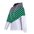thumbnail image 4 of Xijirk Women's Sweatshirt Tops Long Sleeve Hooded Contrast Color Casual Lightweight Women's Sweatshirt Tops for Cool Days,Green,2XL, 4 of 6