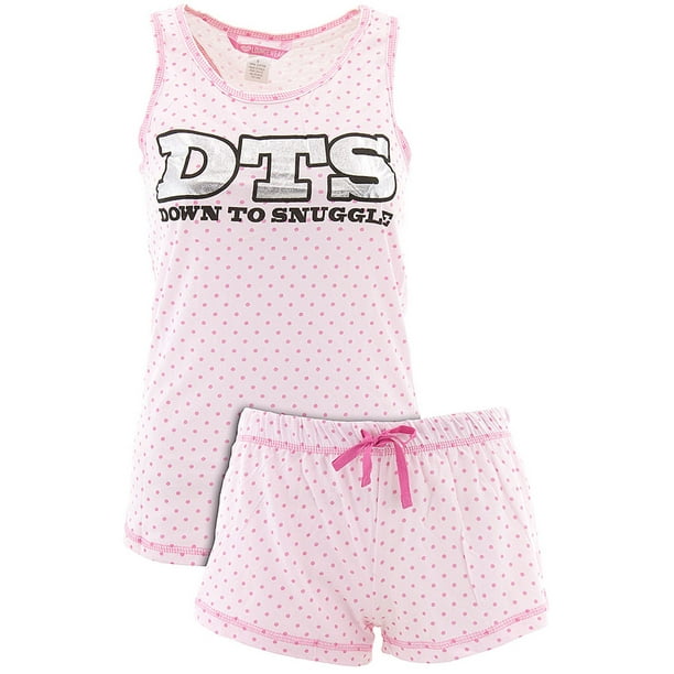 Love Loungewear - Love Loungewear Juniors Down To Snuggle Pink Shorty ...