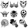 thumbnail image 2 of Divertido esqueleto calavera pegatina para coche para ventana autoadhesiva impermeable extraíble decoración coche-estilo coches pegamento decoración pegatinas PVC, 2 of 4