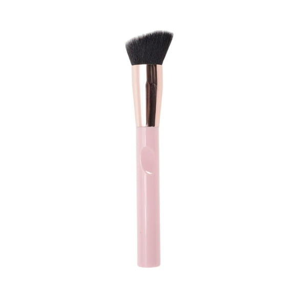 Unique Bargains 1 Pc Durable Foundation Brush Pink Nylon Hair Aluminum Tube Plastic Handle