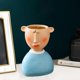 thumbnail image 3 of Lindo retrato de busto de cabeza humana, maceta, florero artístico Azul, 3 of 8