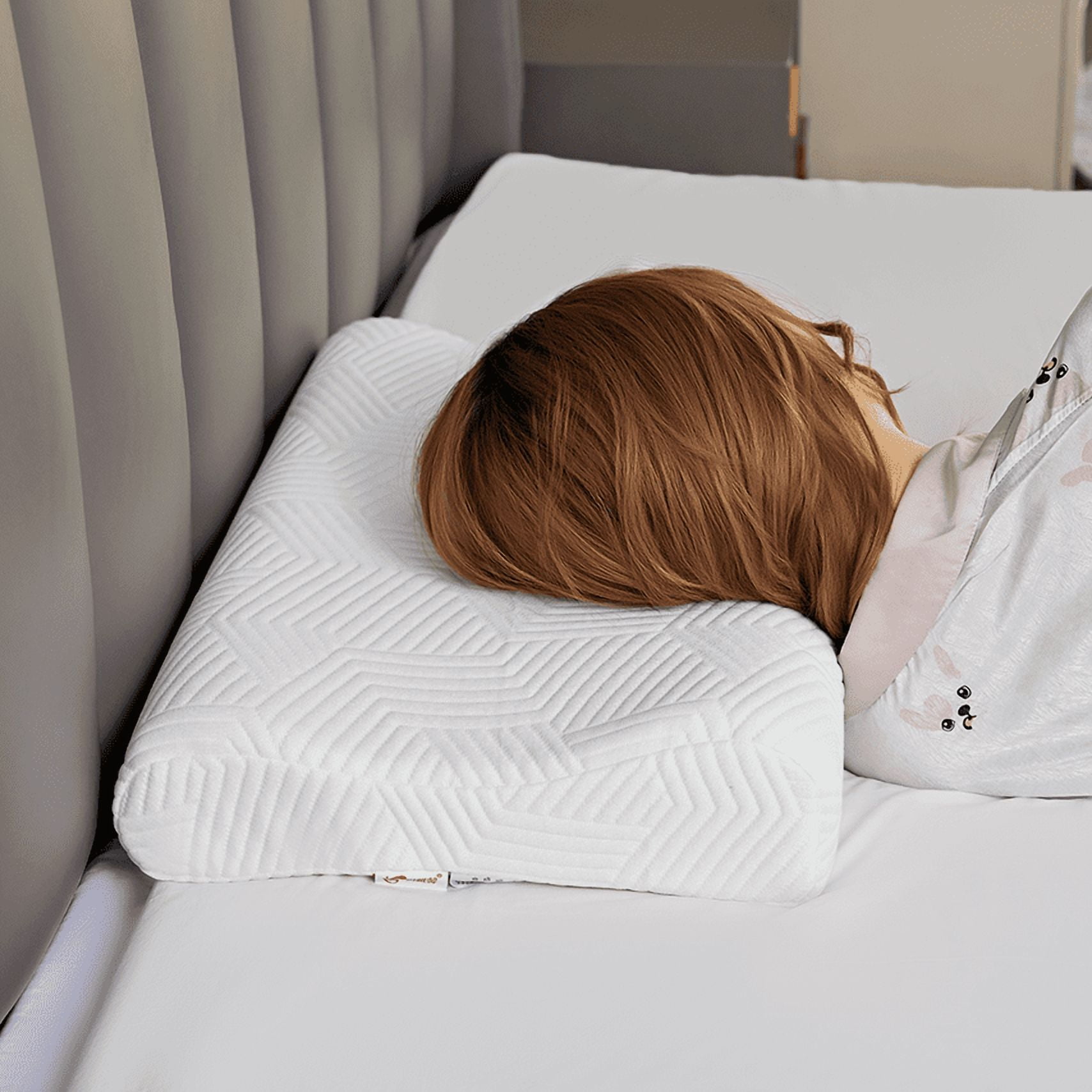 3-Level Orthopedic Memory Foam Pillow for Neck Support - Adjustable Cervical Contour Pillow (14"x24")