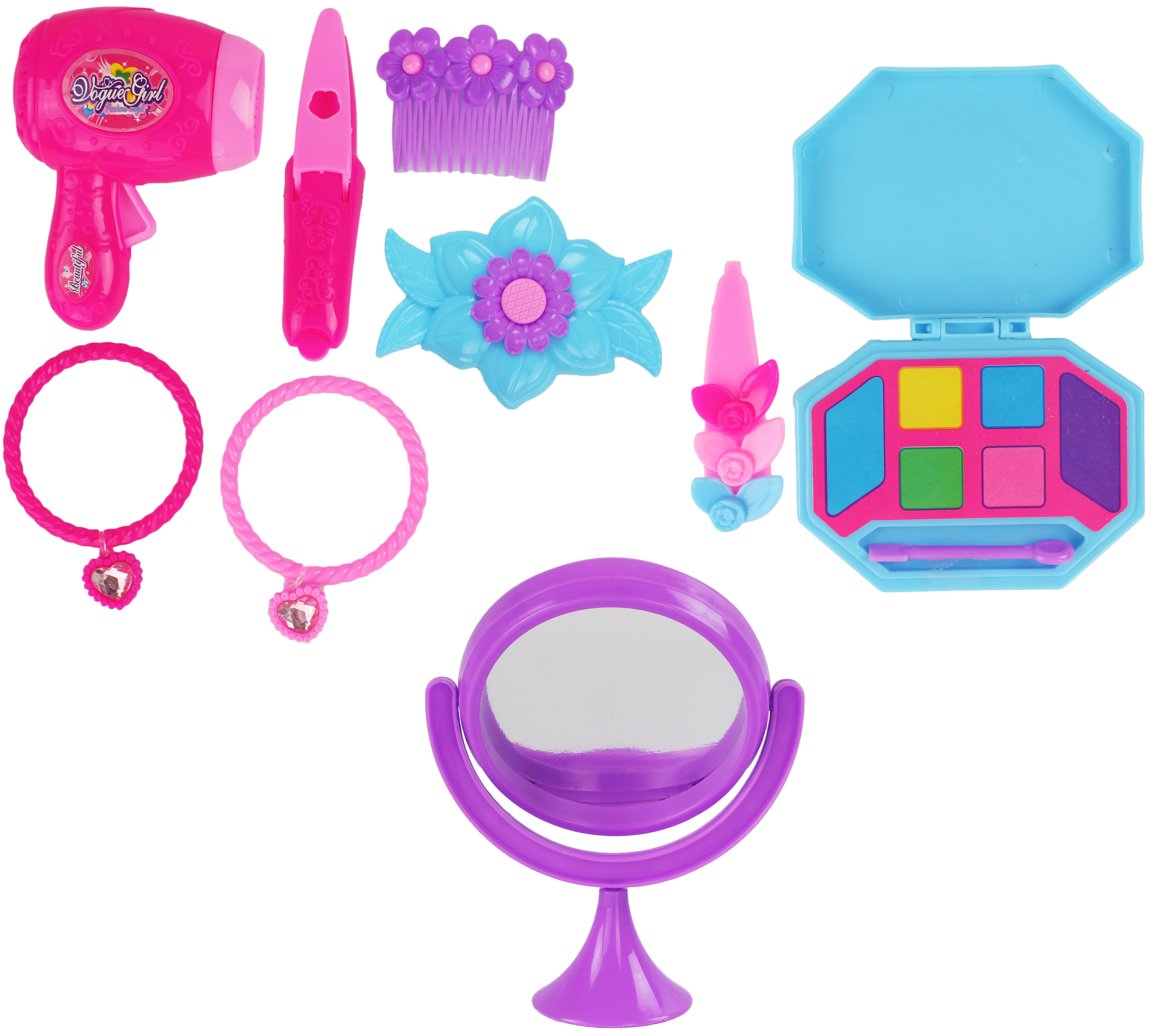 Pretend Play Toy Makeup and Hair Beauty Fashion Playset, Cosmetic Hair ...