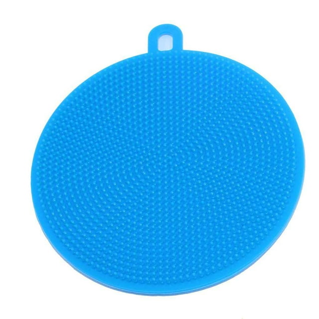Toystoory Jooan-cepillo de silicona para lavar platos, ollas y platos, sin moho, herramientas de limpieza para el hogar y la cocina Suministros de limpieza para el hogar azul