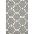 thumbnail image 2 of SAFAVIEH Cambridge Hamilton Geometric Wool Area Rug, Dark Gray/Ivory, 4' x 6', 2 of 8