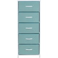 thumbnail image 4 of Sorbus Wood Handle 5 Drawers Closet Drawer Organizers, Aqua, 4 of 7