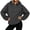 Dark Gray, variant on Womens Oversized Boxy Pullover Drop Shoulder Half Zip Hoodie with Kangaroo Pocket Cropped Hip Length Solid Casual Lounge Top
