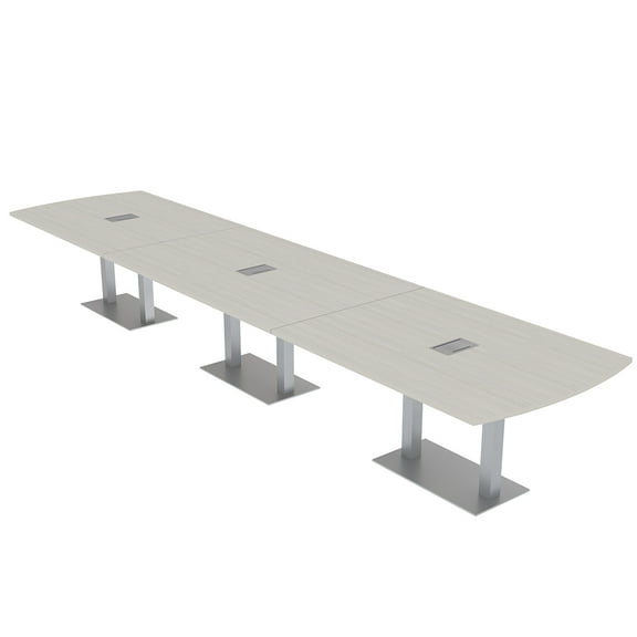 16Ft Arc Rectangle Powered Modular Conference Table Square Metal Bases