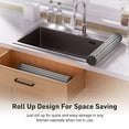 thumbnail image 4 of SSKDBFJG Roll Up Dish Coat Rack 18pcs Stainless Steel Link Collapsible Sink Dish Rack, L17"*H14" - Black, 4 of 6