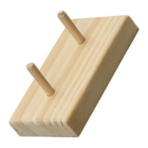 WASHWEPE Braid Holder Rack Pine Wood Thread Storage For Sewing Supplies Light Yellow 1Pack