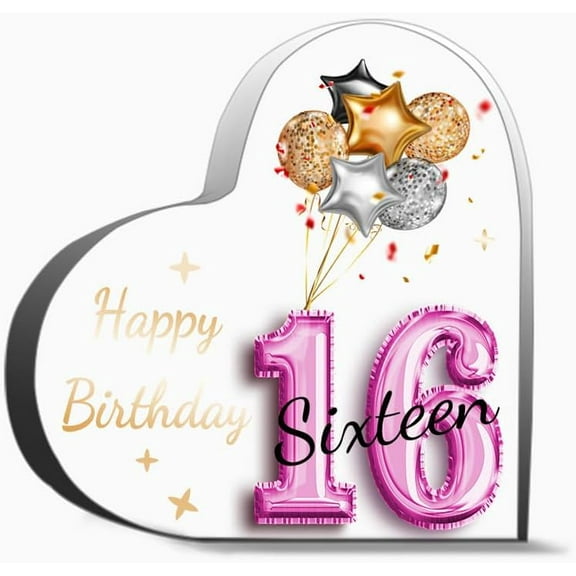 16Th Birthday Gifts For Girls 16 Year Old Girl Birthday Gifts 16Th Birthday Gifts 16Th Birthday Deco Gifts Desk Decorative Sign Acrylic Sign For Office Desk Table Shelf