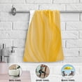 thumbnail image 5 of Yellow Strata Marbling Kitchen Hand Towels, Veining Texture Fingertip Bath Towels Ultra Soft and Absorbent, Decorative Face Towels Dish Washcloths, 2 PCS, 28.3"x 14.4", 5 of 5
