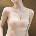 thumbnail image 4 of LNWUY Women's Thin Soft Sports Bra High Impact Lightly Lined Underwire V Neck Full Figure Running Workout Bras Beige XXXL, 4 of 6