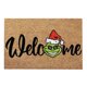 thumbnail image 1 of Felpudo decorativo navideño para baño de Grinch, felpudo de dibujos animados verde peludo, decoración de Pesadilla antes de Navidad, 1 of 8