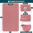thumbnail image 6 of PAVILIA Soft Compact Travel Blanket and Pillow, Foldable Airplane Blanket in Bag, Lightweight Portable Flight Blanket Set with Luggage Strap, Camping Plane Car Home Office Gift Accessories, Pink, 6 of 8