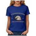 thumbnail image 5 of CAICJ98 250 Anniversary USA Shirt Women 250th T Shirts American Flag Patriotic 250 Years T Shirts for Women (Blue,L), 5 of 8