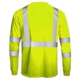 thumbnail image 4 of BRGZLK Reflective Safety Shirt for Men Color Block Round Neck Long Sleeve High Visibility Breathable T Shirt Yellow M, 4 of 4
