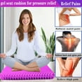 thumbnail image 4 of Extra Large Gel Seat Cushion for Long Sitting, Back, Hip, Sciatica, Tailbone Pain Relief, Use The Office, Wheelchair, Car, Recliner, Truck, Stadium. (Rose red), 4 of 4
