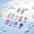 thumbnail image 4 of 1 caja de dijes de chanclas de arcilla, colgantes para hacer tú mismo, mini dijes de pantuflas, surtidos, coloridos dijes de arcilla polimérica de verano de Hawái., 4 of 9