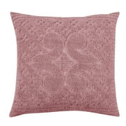 Better Trends 26"x 26" Euro Pillow Sham 100% Cotton Pillow Cover Medallion Design Machine Washable (Pink) Ashton Collection