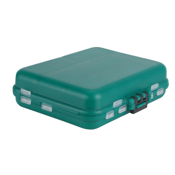 Caja de aparejos de pesca, contenedor de almacenamiento de anzuelos y señuelos, divisores extraíbles, ligero, verde