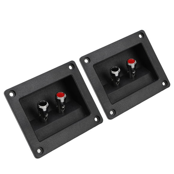 Terminal de Terminal de Caja de Subwoofer, Terminal de Caja de Altavoz Cuadrado 2 PCS conductividad Eléctrica para el Bote para Vehículos Recreativos