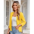thumbnail image 4 of Chaqueta de punto para mujer GRACE KARIN, manga 3/4, talla M, color amarillo, 4 of 6