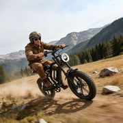 GLOBALKEEP Electric Dirt Bike for Adults, 20x4.0 Fat Tire Off-Road Ebike, 48V/15.6Ah Detachable Battery, Peak 1500W Motor Ebike, 7-Speed, UL2849