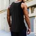 thumbnail image 4 of Débardeur pour Hommes pour Tenue de Plage Décontractée Performance Sans Manches Col Rond Couleur Unie Chemise d'Été Coupe Décontractée Haut pour Hommes, 4 of 6