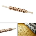 thumbnail image 1 of Rolling Pin - Engraved Rolling Pin for Baking, Embossing Wooden Rolling Pin with Pumpkin, Cute Lightweight Wooden Embossing Rolling Pin for Festival Cookies Small, 1 of 5